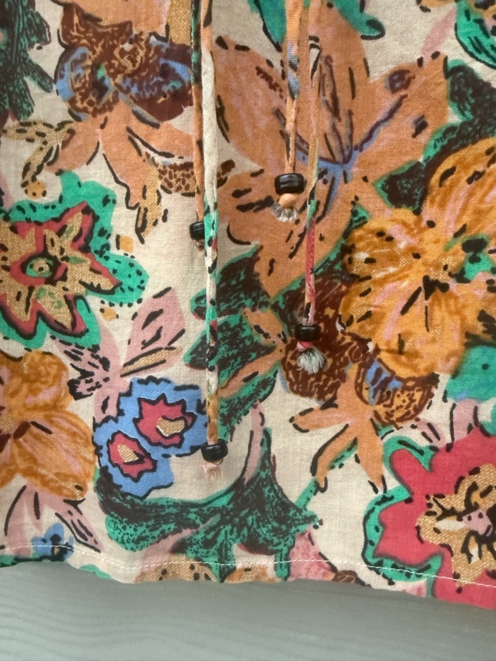 Love the Label brand floral long-sleeve blouse. - Picture 5 of 11